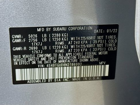 Used 2022 Subaru Outback Wilderness AWD/4WD image 42