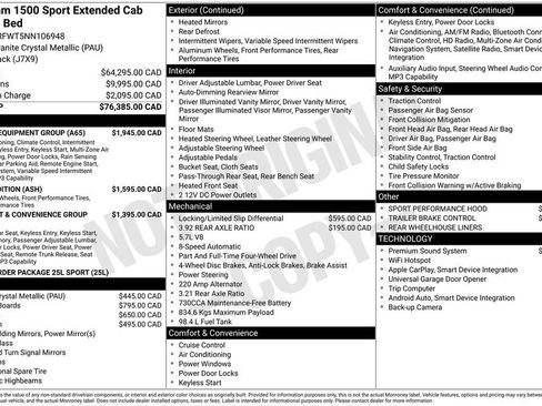 Used 2022 RAM 1500 Sport w/ Level 2 Equipment Group AWD/4WD image 2