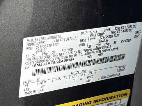 Used 2019 Ford Expedition Limited w/ Driver Assistance Package RWD image 35