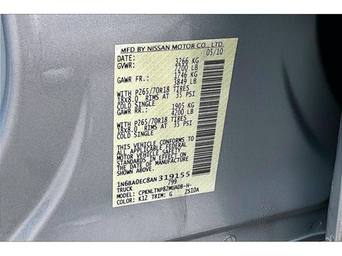 Used 2010 Nissan Titan SE w/ SE Value Truck Pkg AWD/4WD image 34