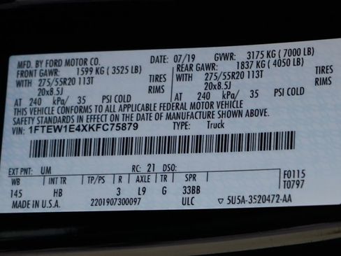 Used 2019 Ford F150 Lariat w/ Equipment Group 502A Luxury AWD/4WD image 53