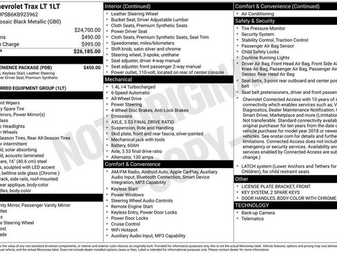 Used 2019 Chevrolet Trax LT w/ LT Convenience Package AWD/4WD image 10