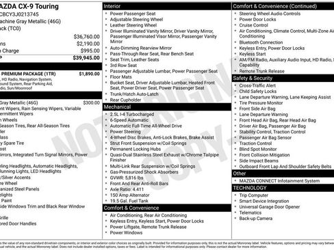 Used 2018 MAZDA CX-9 Touring w/ Touring Premium Package image 6