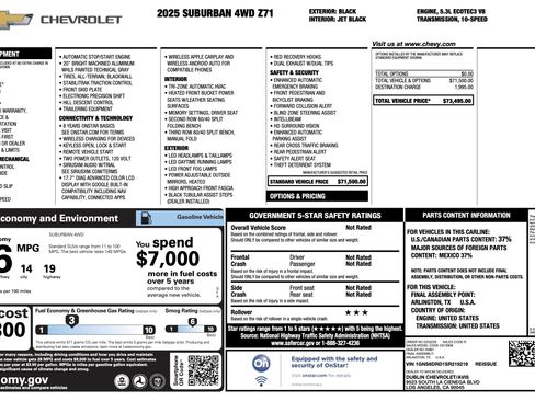 Used 2025 Chevrolet Suburban Z71 image 8