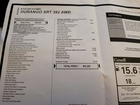 Used 2022 Dodge Durango SRT w/ Black Package image 28