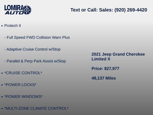 Used 2021 Jeep Grand Cherokee Limited X AWD/4WD image 10
