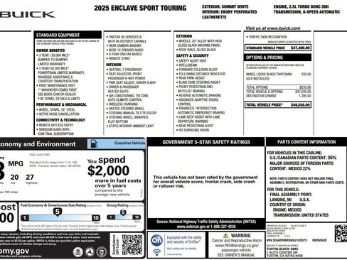 Used 2025 Buick Enclave Sport Touring FWD image 39