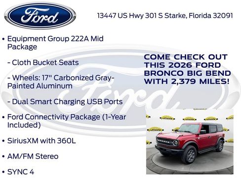 New 2026 Ford Bronco Big Bend AWD/4WD image 20