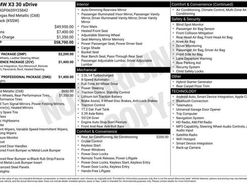 Certified 2025 BMW X3 xDrive30i w/ M Sport Package AWD/4WD image 6