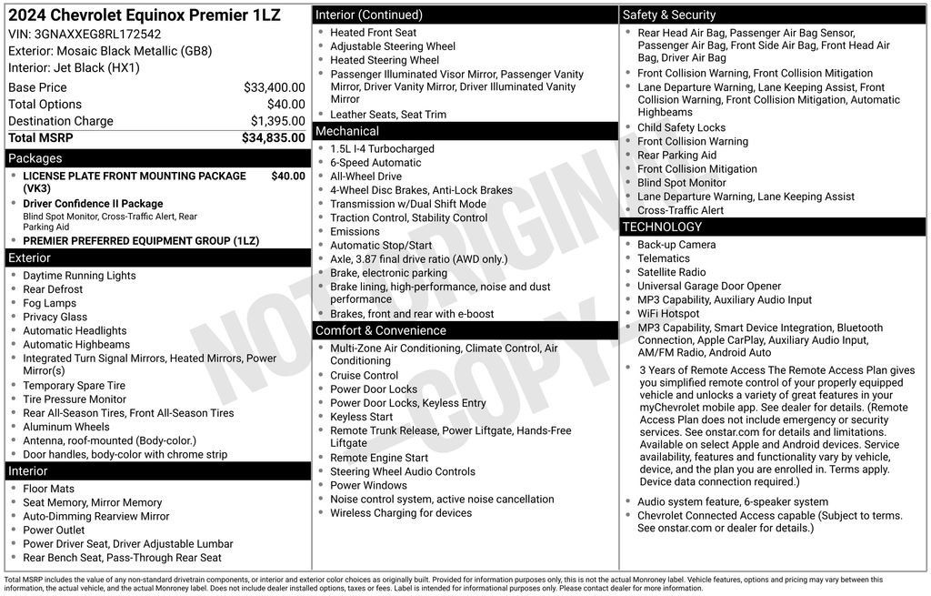 Used 2024 Chevrolet Equinox Premier AWD/4WD image 4
