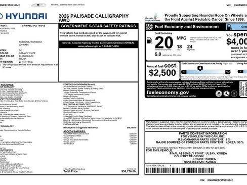 Used 2026 Hyundai Palisade Calligraphy AWD/4WD image 6