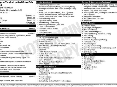 Used 2024 Toyota Tundra Limited w/ Power Package RWD image 37