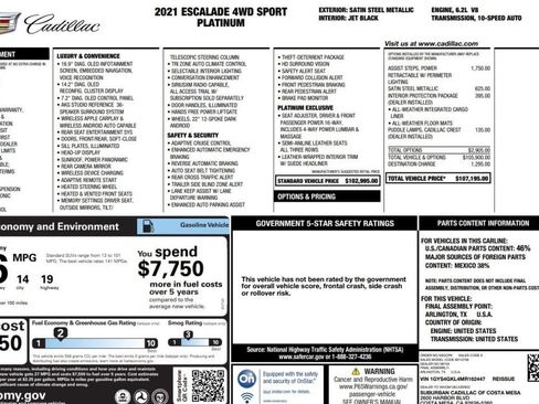 Used 2021 Cadillac Escalade Sport Platinum image 16