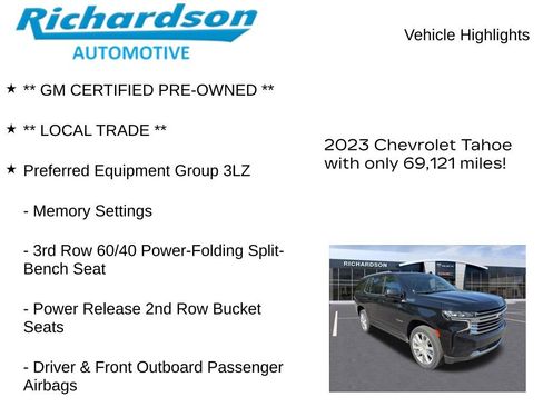 Used 2023 Chevrolet Tahoe High Country AWD/4WD image 11