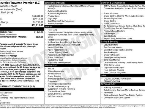 Used 2020 Chevrolet Traverse Premier w/ Redline Edition AWD/4WD image 5
