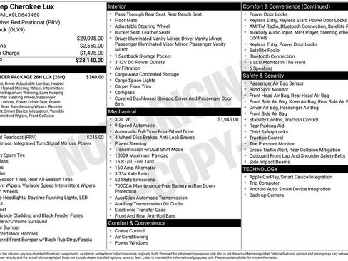 Used 2020 Jeep Cherokee Latitude Lux w/ Quick Order Package 26H Lux image 10