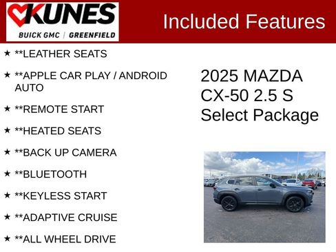 Used 2025 MAZDA CX-50 AWD 2.5 S w/ Select Package image 2