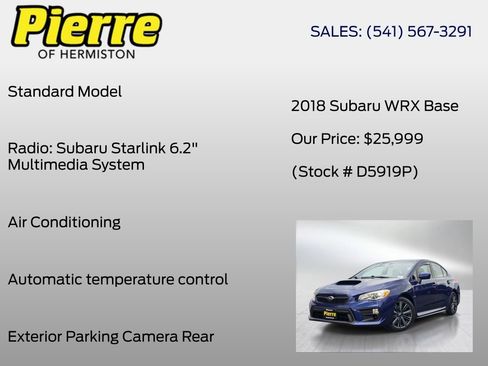 Used 2018 Subaru WRX AWD/4WD image 6