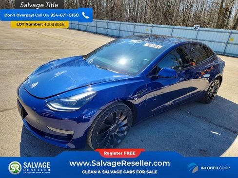 Used 2022 Tesla Model 3 Performance AWD/4WD image 1
