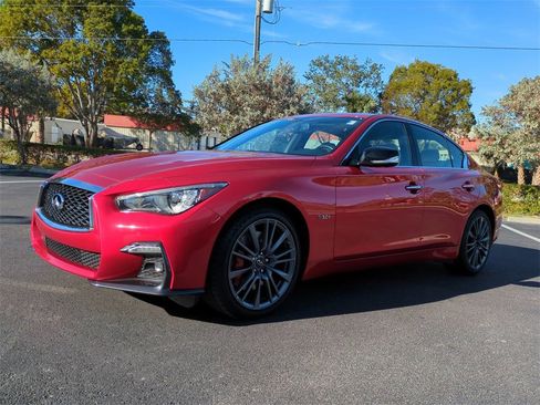 Used 2020 INFINITI Q50 Red Sport 400 w/ Carbon Fiber Package image 8