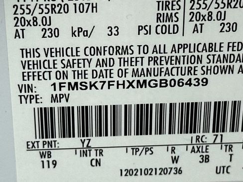 Used 2021 Ford Explorer Limited w/ Equipment Group 301A RWD image 33