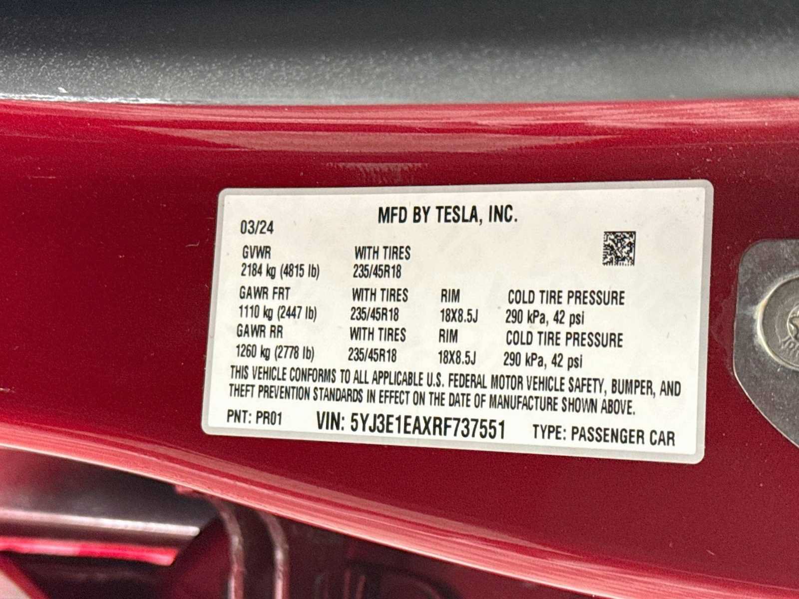Used 2024 Tesla Model 3 Standard Range RWD image 28