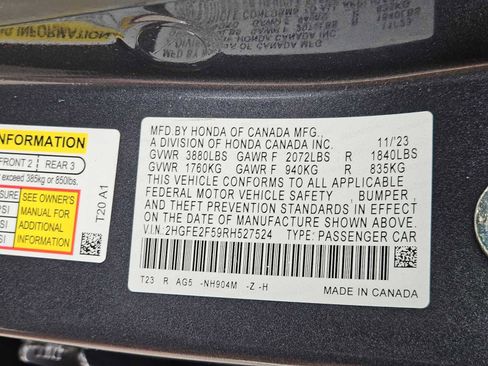 Certified 2024 Honda Civic Sport image 31