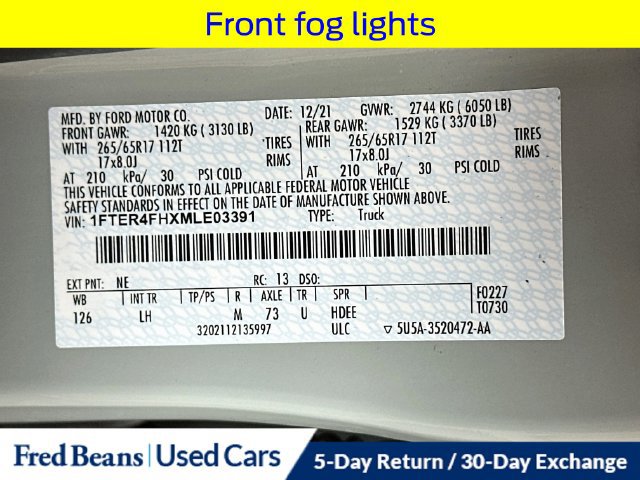 Used 2021 Ford Ranger XLT w/ Equipment Group 302A High AWD/4WD image 36