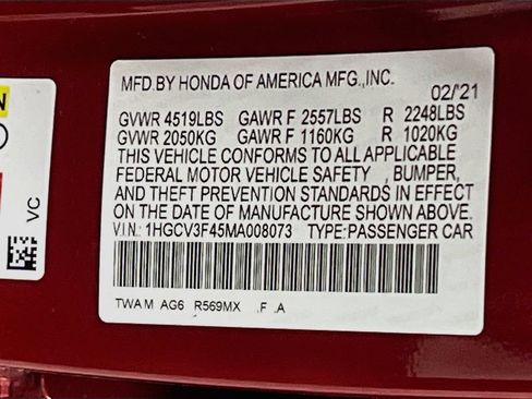 Used 2021 Honda Accord EX image 32