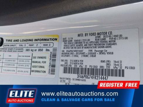 Used 2015 Ford Fusion S image 17