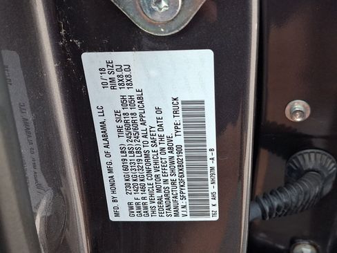 Used 2019 Honda Ridgeline RTL-T image 30