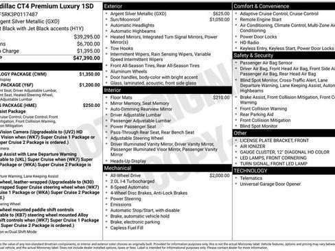 Certified 2023 Cadillac CT4 Premium Luxury w/ Technology Package image 10