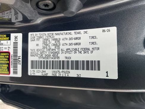 New 2026 Toyota Tundra 1794 Edition AWD/4WD image 26