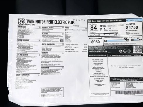 New 2025 Volvo EX90 Plus w/ Protection Package Premier image 37