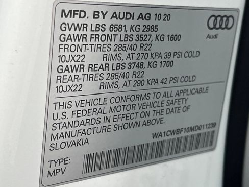 Used 2021 Audi SQ8 Prestige w/ Prestige Package image 10