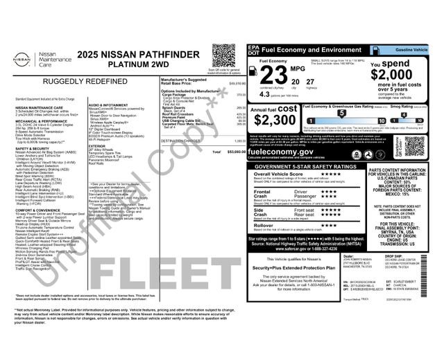 Used 2025 Nissan Pathfinder Platinum w/ Cargo Package FWD image 29