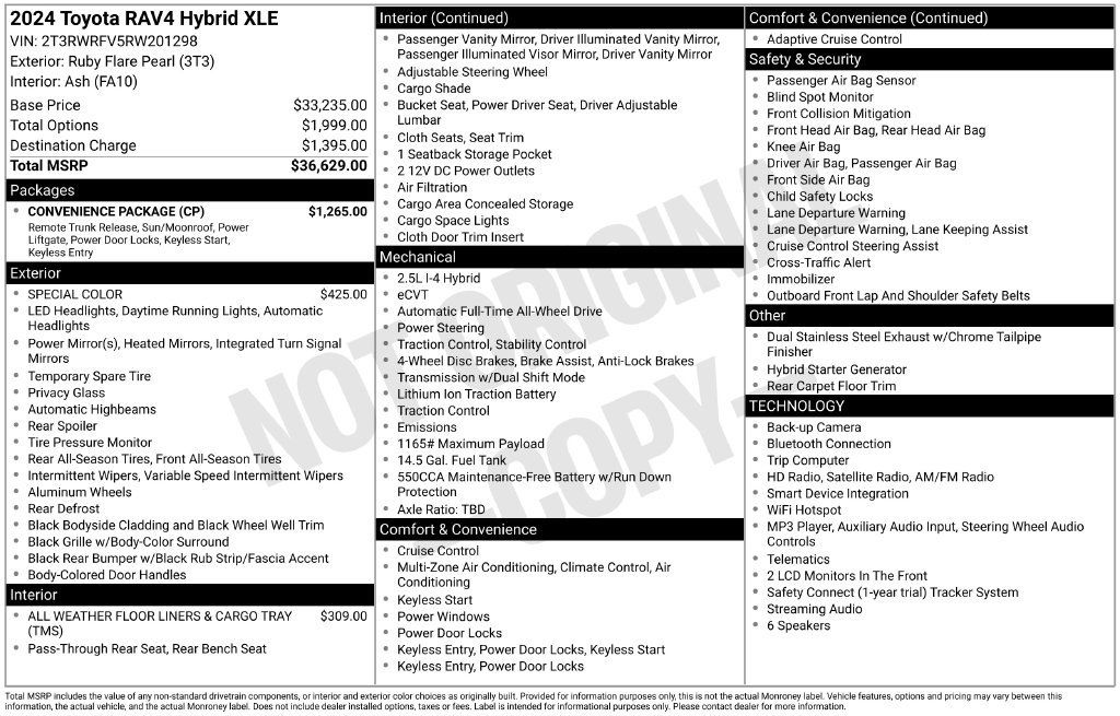 Used 2024 Toyota RAV4 XLE w/ Convenience Package AWD/4WD image 33