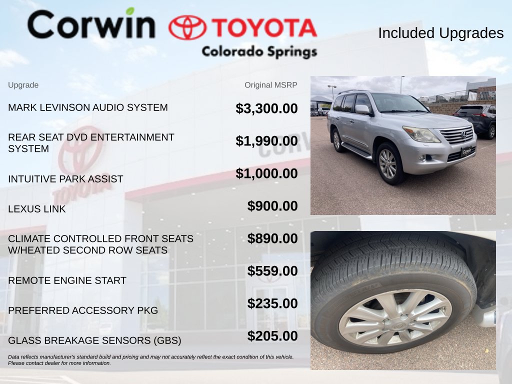 Used 2009 Lexus LX 570 4WD w/ Preferred Accessory Pkg image 8