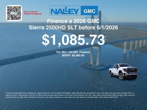 New 2026 GMC Sierra 2500 SLT w/ SLT Premium Package AWD/4WD image 7