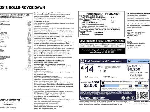 Certified 2018 Rolls-Royce Dawn image 50