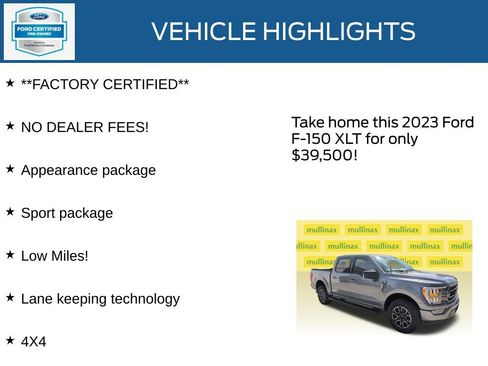 Certified 2023 Ford F150 XLT w/ Equipment Group 302A High AWD/4WD image 12