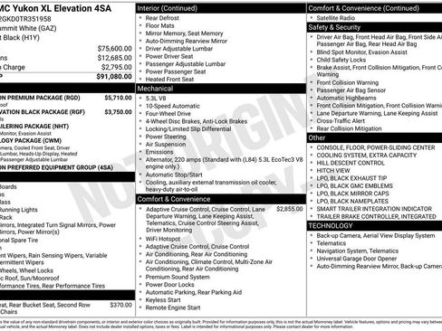 New 2026 GMC Yukon XL Elevation w/ Elevation Premium Package AWD/4WD image 51