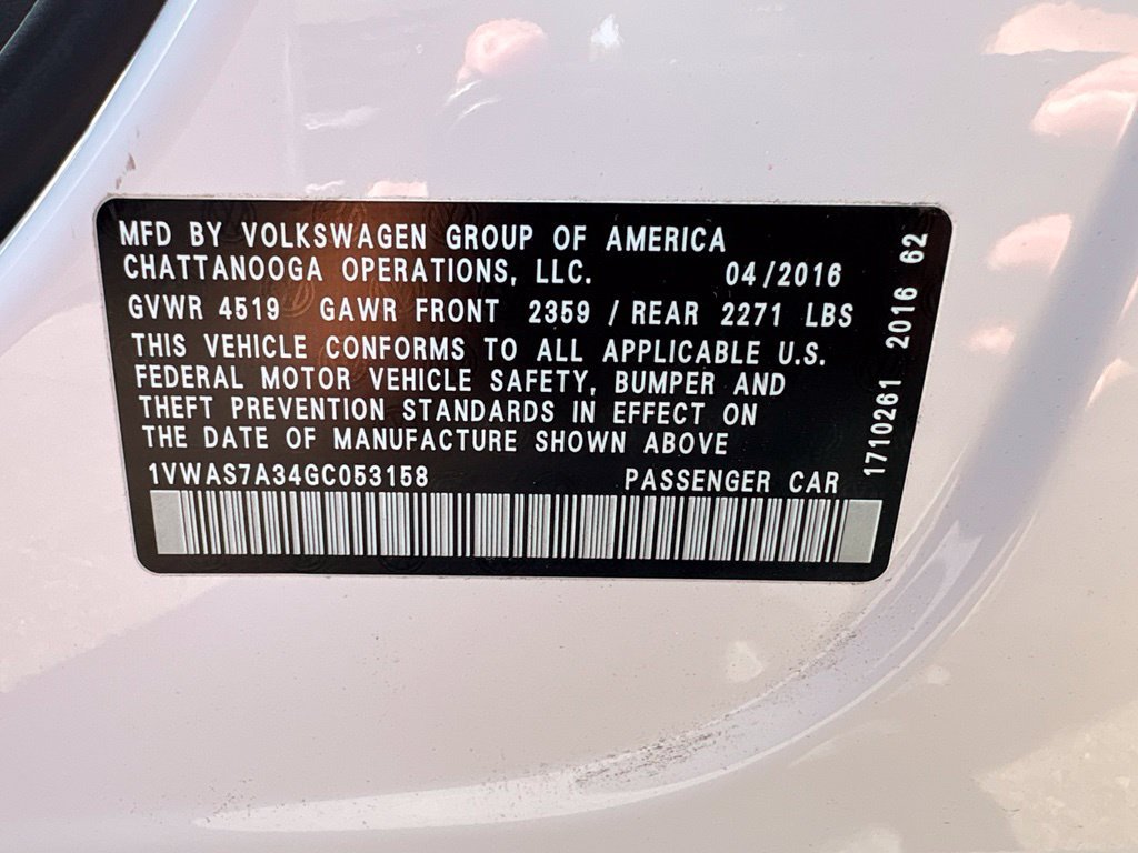 Used 2016 Volkswagen Passat 1.8T S FWD image 33