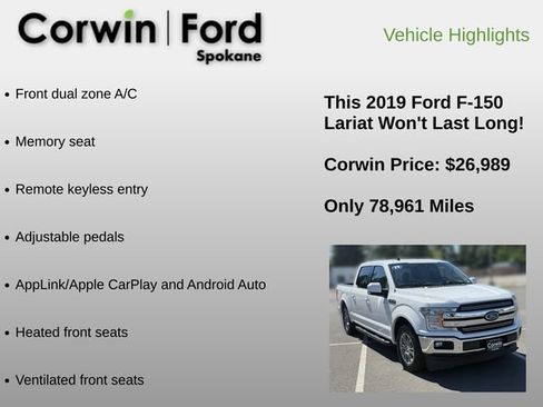 Used 2019 Ford F150 Lariat RWD image 6