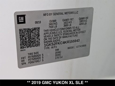 Used 2019 GMC Yukon XL SLE w/ SLE Value Package image 30