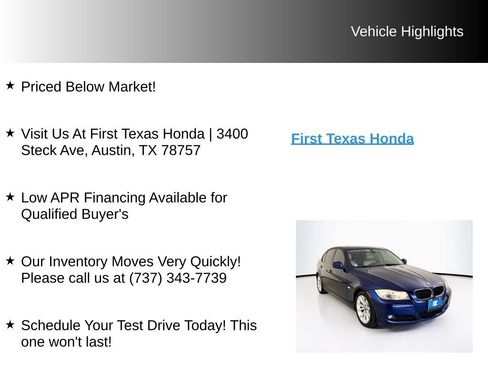 Used 2011 BMW 328i Sedan RWD image 10