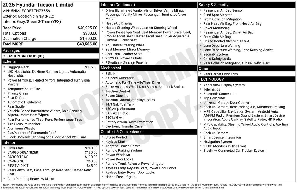 New 2026 Hyundai Tucson Limited AWD/4WD image 28