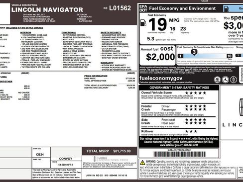Used 2019 Lincoln Navigator Select w/ Cargo Package RWD image 5
