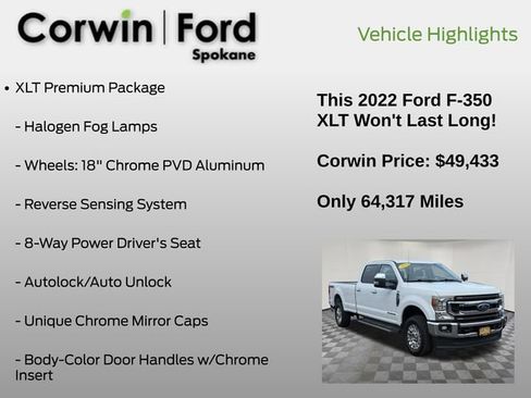 Certified 2022 Ford F350 XLT w/ XLT Premium Package image 7
