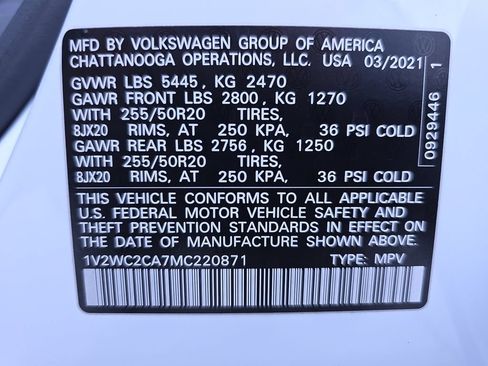 Used 2021 Volkswagen Atlas Cross Sport SE FWD image 47